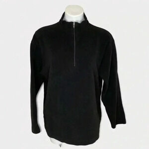 Patagonia micro de-luxe black mock neck quarter zip fleece gorpcore